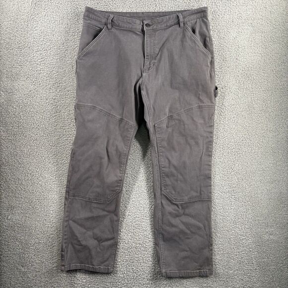 Caterpillar Pants Mens 40 x 32 Gray CAT Double Knee Tool Pockets Carpenter Work - Picture 1 of 4